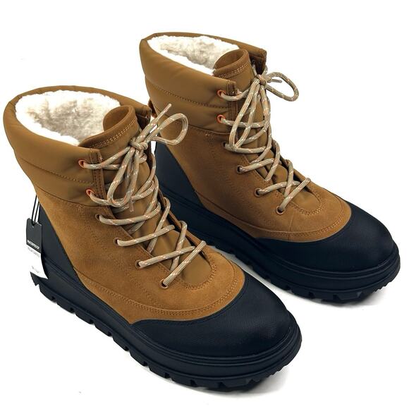 Koolaburra by UGG Deza Lace-Up Utility Boots Womens Size 10 Chestnut Suede New - Picture 1 of 12